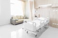 Hospital room with beds and comfortable medical equipped in a mo Royalty Free Stock Photo