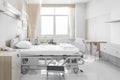 Hospital room with beds and comfortable medical equipped in a mo Royalty Free Stock Photo