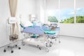 Hospital room with beds and comfortable medical equipped in a mo Royalty Free Stock Photo