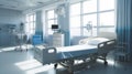 Hospital room with beds and comfortable medical equipped in a modern hospital Royalty Free Stock Photo