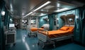 Hospital Room With Multiple Beds and Medical Equipment Royalty Free Stock Photo