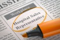 Hospital Sales Representative Wanted. 3D Illustration.