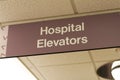 Hospital sign: Hospital Elevators Royalty Free Stock Photo