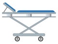 Hospital stretcher bed, icon