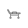 Hospital Stretcher line icon