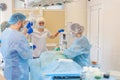 Hospital. Surgeon operates in the operating room. Surgeon getting ready to operate on a patient Royalty Free Stock Photo