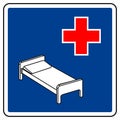 Hospital Symbol Sign, Vector Illustration, Isolate On White Background Label. EPS10 Royalty Free Stock Photo
