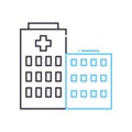 hospital therapy line icon, outline symbol, vector illustration, concept sign