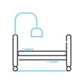 hospital threatment line icon, outline symbol, vector illustration, concept sign