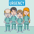 Hospital urgency medical team Royalty Free Stock Photo