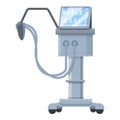 Hospital ventilator medical machine icon, cartoon style