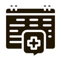 hospital visit calendar icon Vector Glyph Illustration