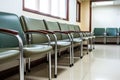 hospital waiting room with chairs in a row Royalty Free Stock Photo