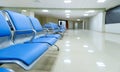 Hospital waiting room with empty chairs Royalty Free Stock Photo