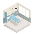 Hospital Ward Equipment Isometric Composition