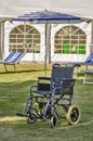 Hospital wheelchairs in a homecare facility
