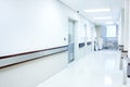 A hospital you can fell secure in. An empty passage way inside of a hospital. Royalty Free Stock Photo
