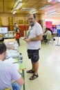 HOSPITALET DE LLOBREGAT,Barcelona,Spain July 23th,2023: Person at the polling station choosing exercising his right to vote.