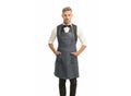 Hospitality staff. Barista handsome worker. Man cook wear apron. Mature barista. Restaurant staff. Hipster professional