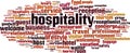 Hospitality word cloud Royalty Free Stock Photo