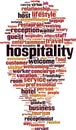 Hospitality word cloud Royalty Free Stock Photo