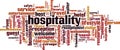 Hospitality word cloud Royalty Free Stock Photo