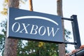 Oxbow french surf shop facade text building sign store logo brand Royalty Free Stock Photo