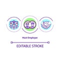 Host employer concept icon