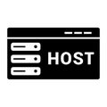 Host Icon Isolated on White Background Flat Style