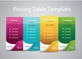 Host pricing for plan website banner.Vector illustration