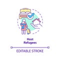Host refugee concept icon Royalty Free Stock Photo