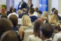 Host Speakers Talking in Front of the Audience During the Conference Royalty Free Stock Photo
