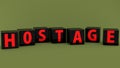 Hostage concept on green background Royalty Free Stock Photo