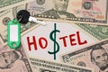 Hostel. Concept of How to save money on journey