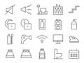 Hostel facilities icon set 2. Included the icons as bathroom, bed types, sleep, nap, lift, lobby, hotel, services and more