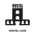 Hostel icon vector isolated on white background, logo concept of