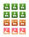 Hostel icons for accommodations