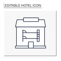 Hostel line icon Royalty Free Stock Photo