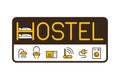 Hostel logo for reception signboard