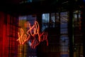 Hostel neon sign Royalty Free Stock Photo