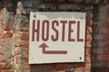 Hostel sign Royalty Free Stock Photo