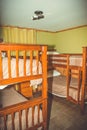 Hostel, small room, bunk beds Royalty Free Stock Photo