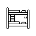 Black line icon for Hostels, pg and dorm Royalty Free Stock Photo