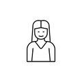 hostess, girl icon. Element of motor sport for mobile concept and web apps icon. Thin line icon for website design and