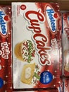 Hostess holiday cupcakes in a retail store
