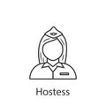 Hostess icon. Element of profession avatar icon for mobile concept and web apps. Detailed Hostess icon can be used for web and