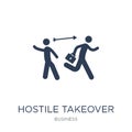 Hostile takeover icon. Trendy flat vector Hostile takeover icon Royalty Free Stock Photo