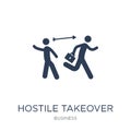 Hostile takeover icon. Trendy flat vector Hostile takeover icon