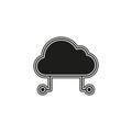 hosting cloud icon, cloud computing technology Royalty Free Stock Photo