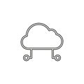 Hosting cloud icon, cloud computing technology Royalty Free Stock Photo